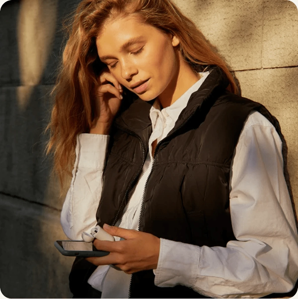 woman with tf bank mobile app