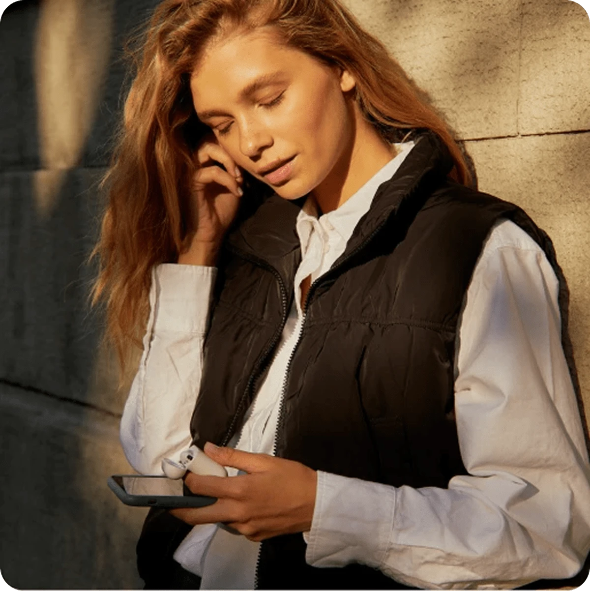 woman with tf bank mobile app 